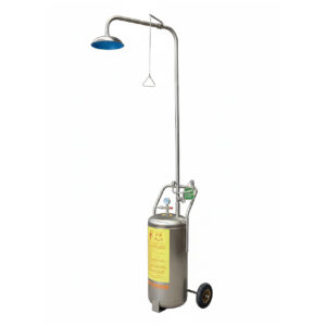 Ducha de emergencia con estanque de color gris - Indumol