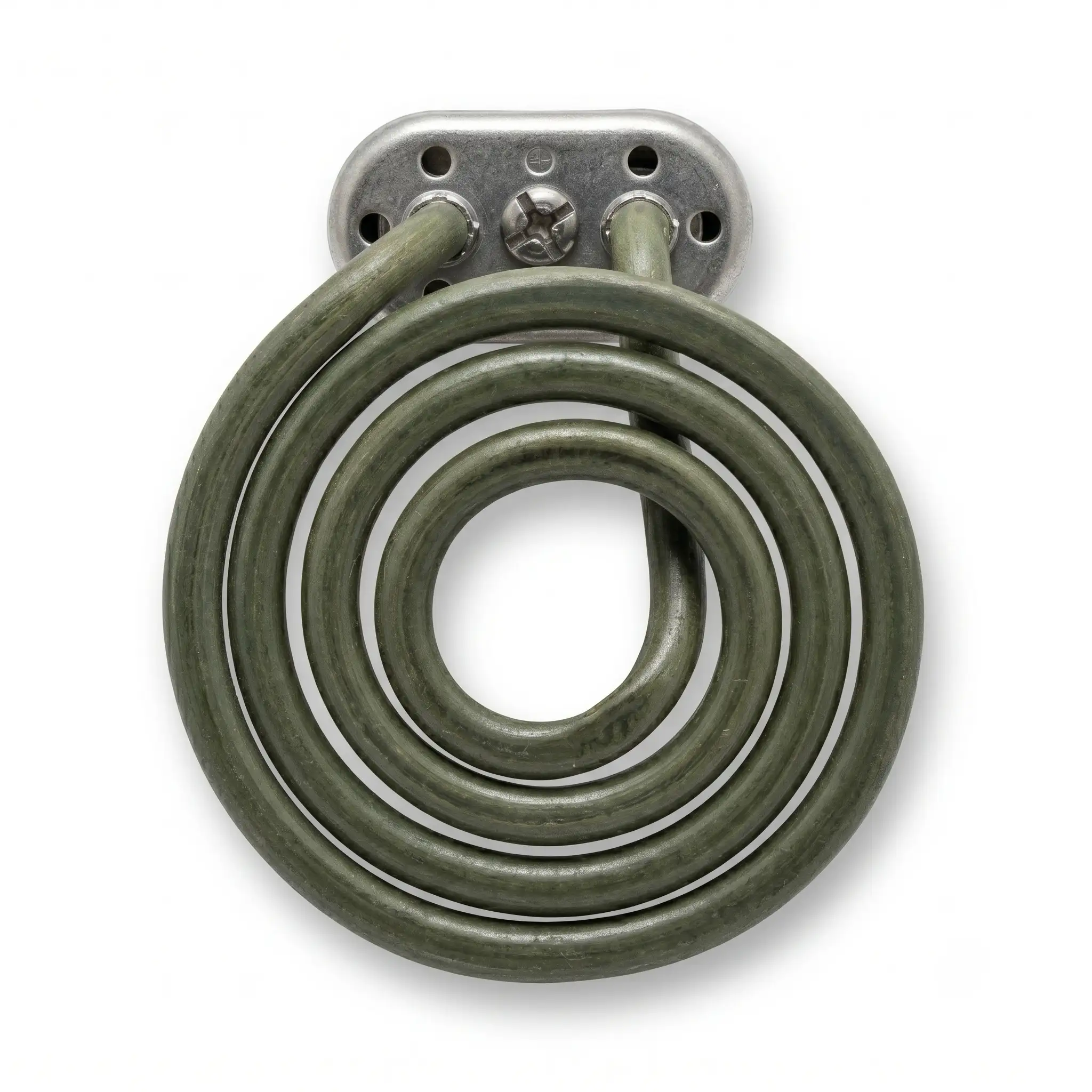 Resistencia tubular para agua modelo calefactor baño maría tipo CZS con base de fijación superior plana.