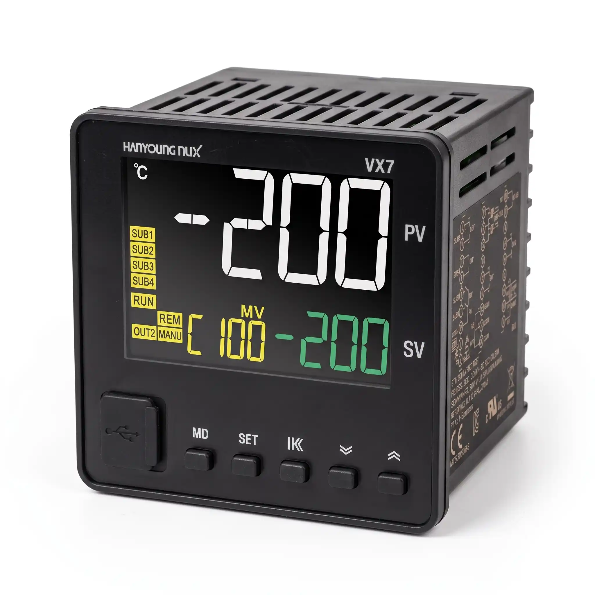 UCMA-A4CTD2H1R Serie VX Controlador de Temperatura LCD de Alto Rendimiento